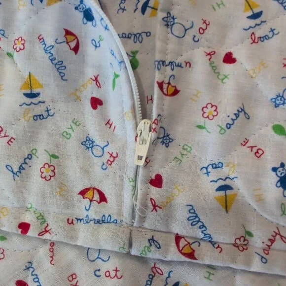 Vintage Child's Square Blanket Hand-made With Unique Pocket Design On One Side - Picture 4 of 7